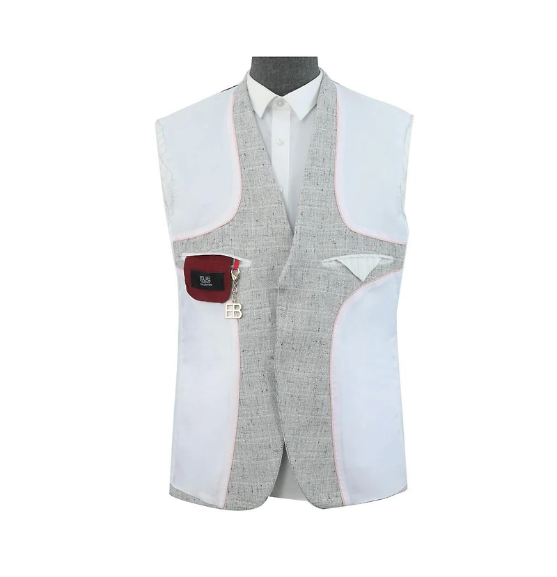 Elie Balleh Men's Slim Fit Melange Sports Coat Jacket