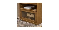 Lucky One Mid Century 2-Drawers Nightstand with Charging Station