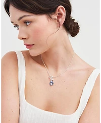 Fable England Pansy and Pearl Toggle Necklace