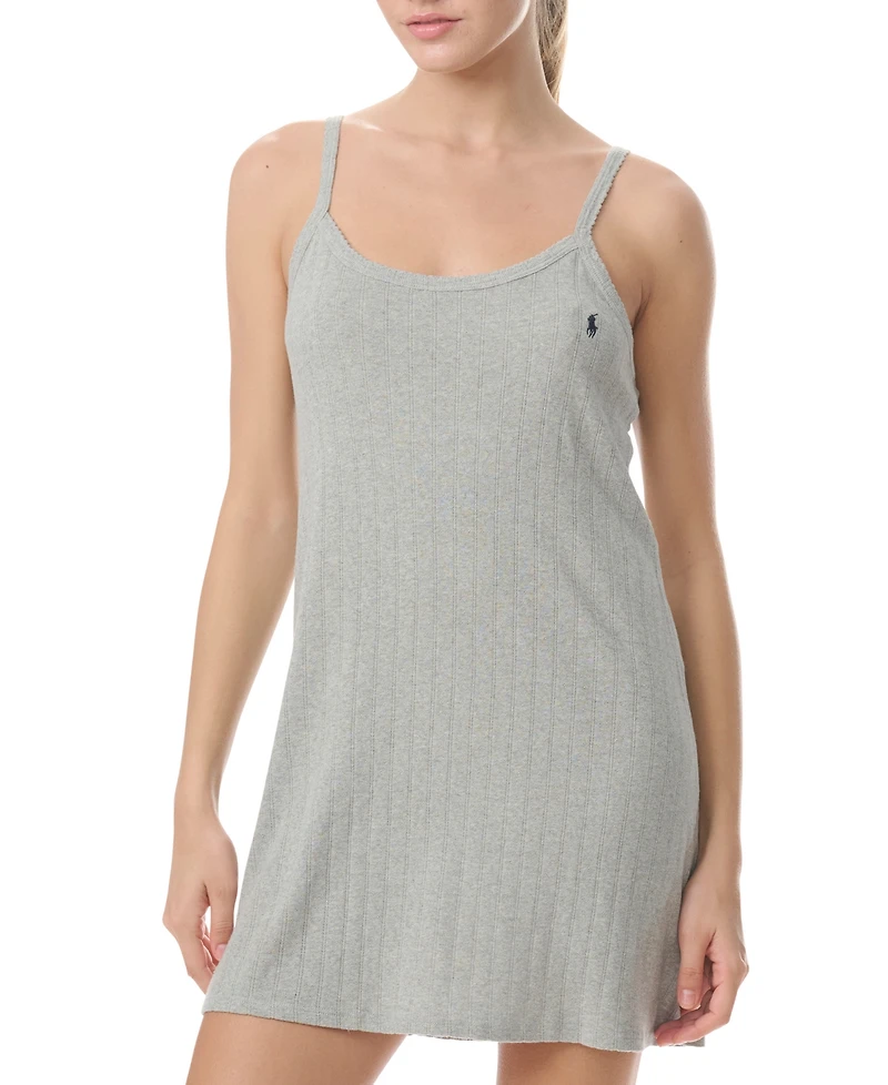 Polo Ralph Lauren Women's Round Neck Cotton Cami Slip Dress