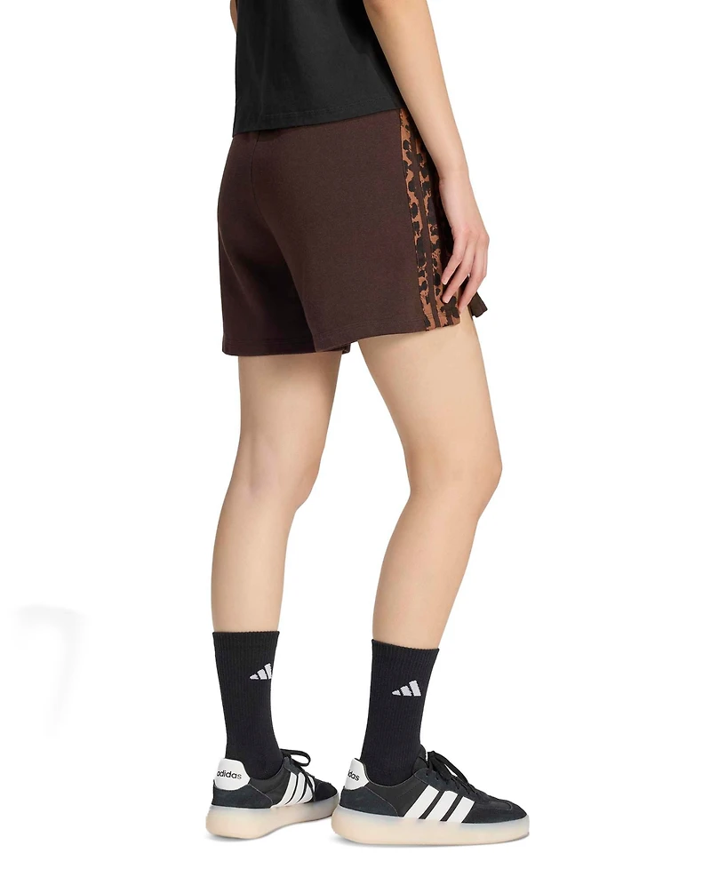 adidas Women's Seasonal Essentials 3-Stripes Printed Shorts