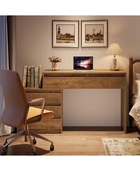Tribesigns Computer Desk with 5 Drawers, Executive Home Office Desk, Study Writing Workstation