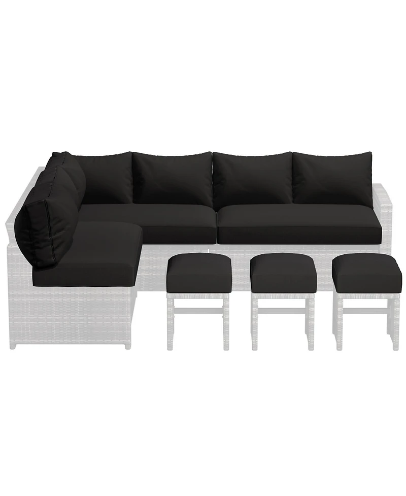 Aecojoy 4 inch Patio Cushions for Outdoor Furniture