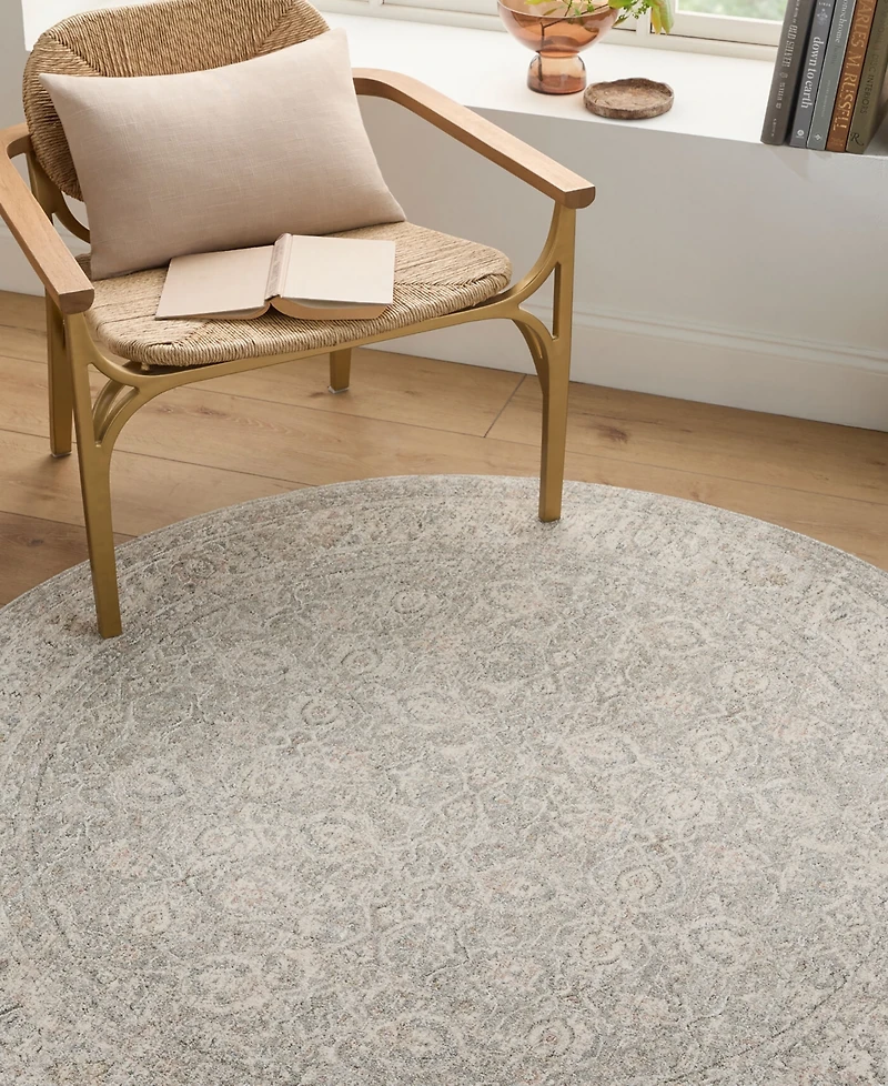 Livabliss Poetry 627348 7'10" x 7'10" Round Area Rug