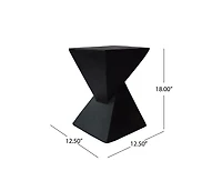 sumyeg Hourglass Twisted Side Table Hand-Finished Artisanal Accent No Assembly Indoor Outdoor