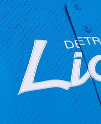 Mitchell & Ness Men's Blue Detroit Lions Head Coach Mesh Full-Button Fashion Jersey