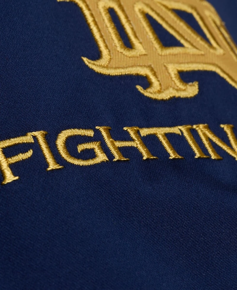 Mitchell & Ness Men's Navy Notre Dame Fighting Irish Double Clutch Lightweight Satin Full-Snap Jacket