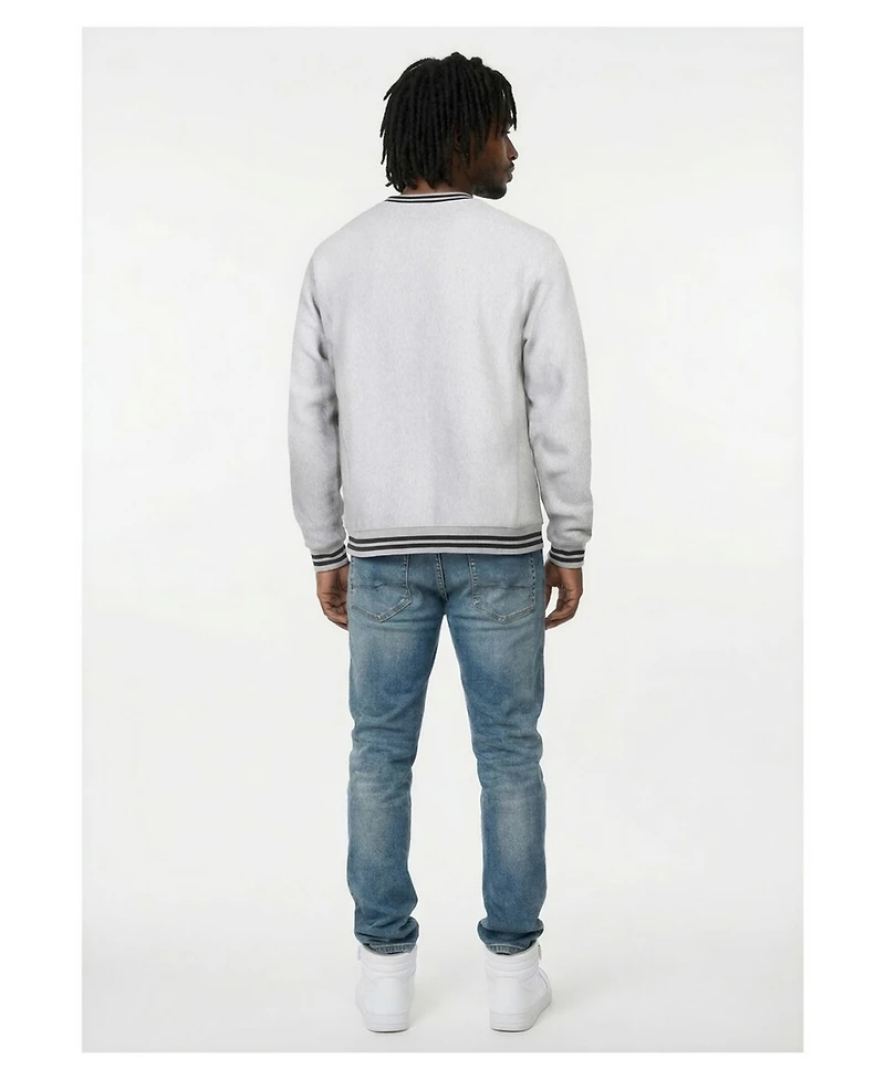 Champion Men's Heather Gray Los Angeles Dodgers Reverse Weave Sweatshirt