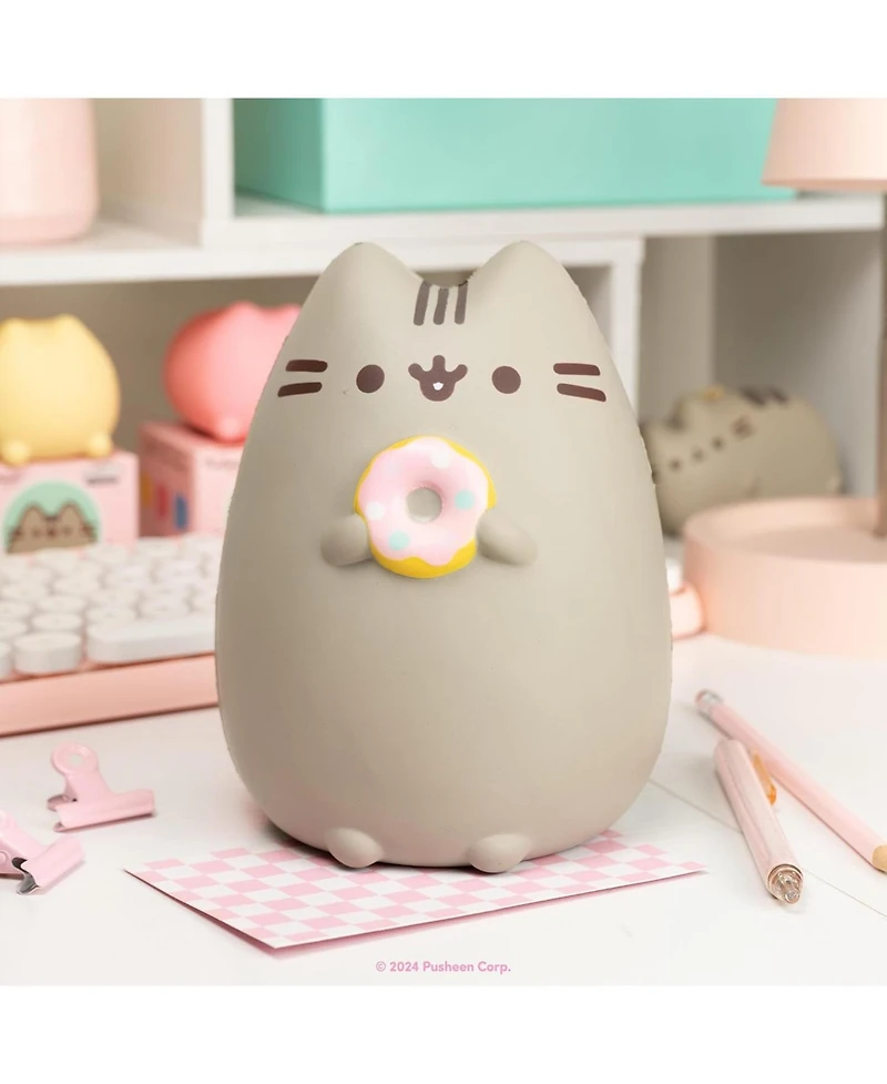 Hamee Squishy Jumbo Toy Pusheen Figure Slow Rising Cute Birthday Gift, Stress Relief, Collectible Deskterior Play Doll - Santa Hat Christmas