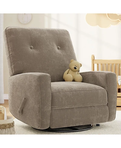 homfan Recliner Chairs, Swivel Rocker Recline, Glider Recliner Nursery Chair for Adults, 360degree(s) Swivel Glider Rocking Chair for Living Room