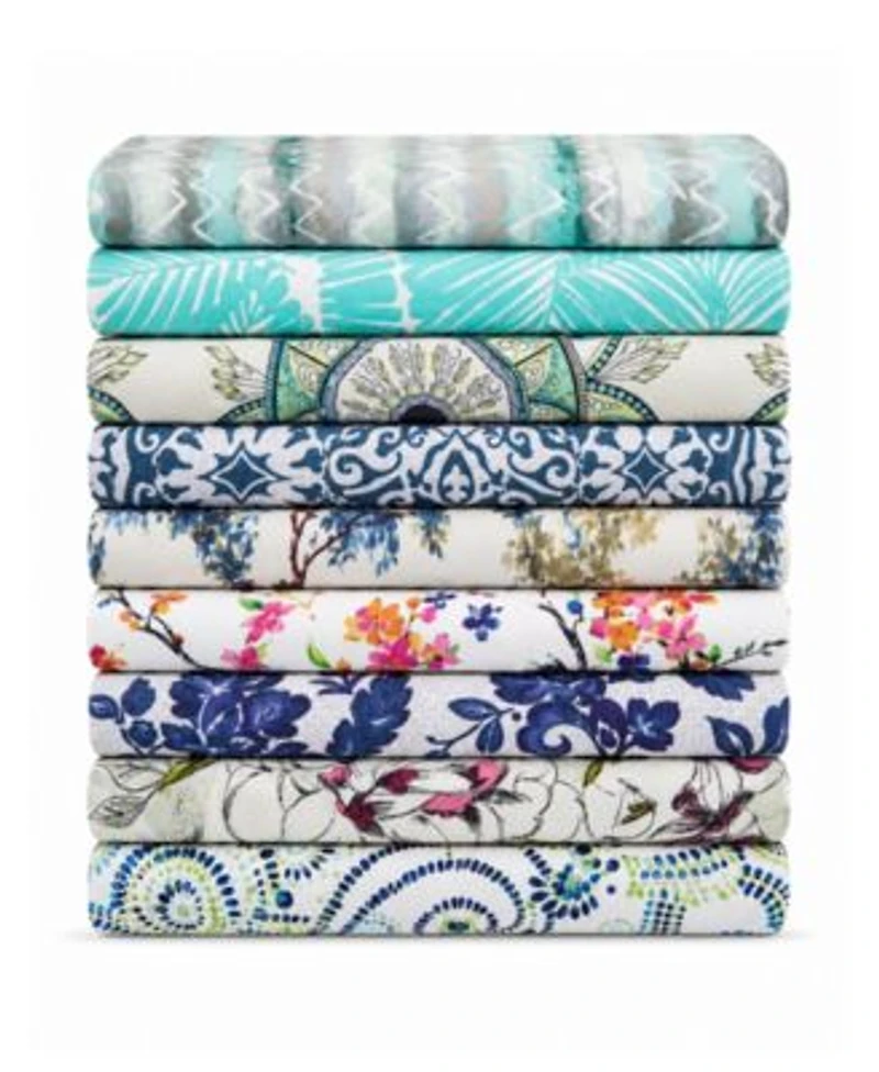 Sweet Home Collection Printed Double Brushed 1500 Thread Count Soft Microfiber Sheet Sets