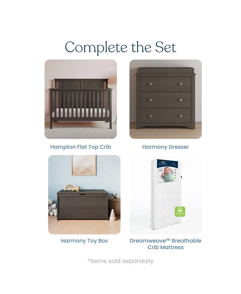 Child Craft Hampton Flat Top 4-in-1 Convertible Crib