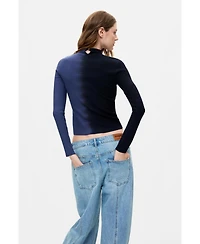 Desigual Women's Ribbed Two-Tone Sweater