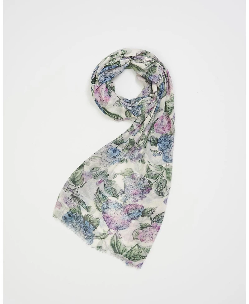 Fable England Women's Hydrangea Light Weight Scarf