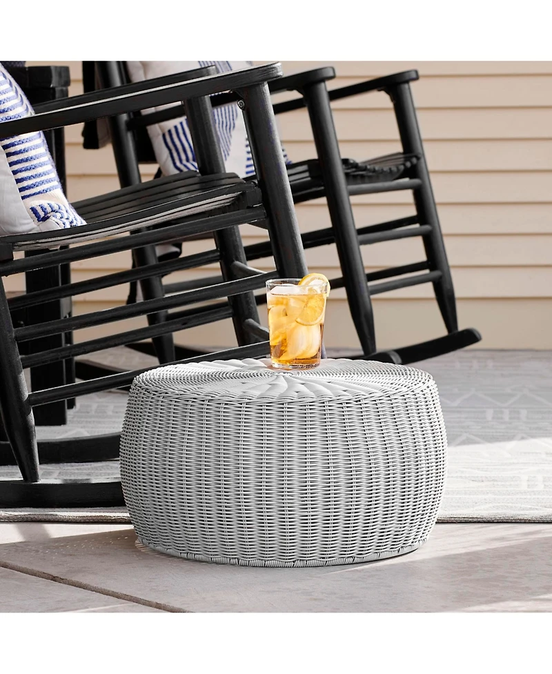 Household Essentials Handwoven Barrel Side Table