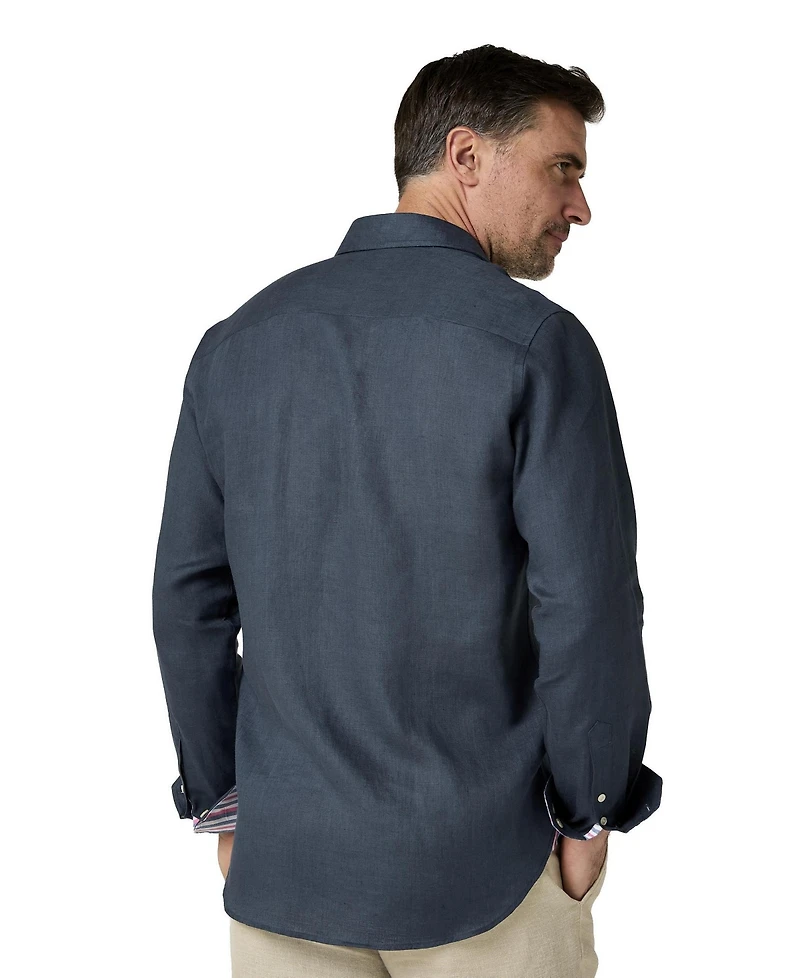 Koy Clothing Men's Classic Linen Long Sleeve Shirt