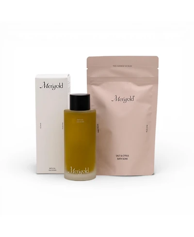 Merigold, Bath Oil and Salt and Citrus Bath Soak Bundle