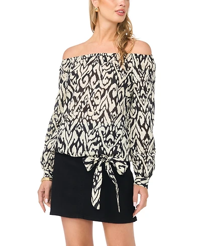 Vince Camuto Women's Off-The-Shoulder Long-Sleeve Blouse