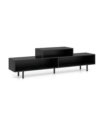 Slickblue 3-Cubby Tv Stand with Open Storage Compartments