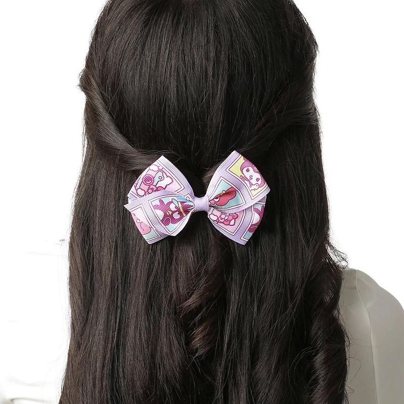 Hello Kitty and Friends Bows for Hair 7-Piece Set Official License, Sanrio Hair Accessories with Kuromi and Badtz-Maru