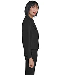 Karl Lagerfeld Paris Women's Cropped One-Button Jacket