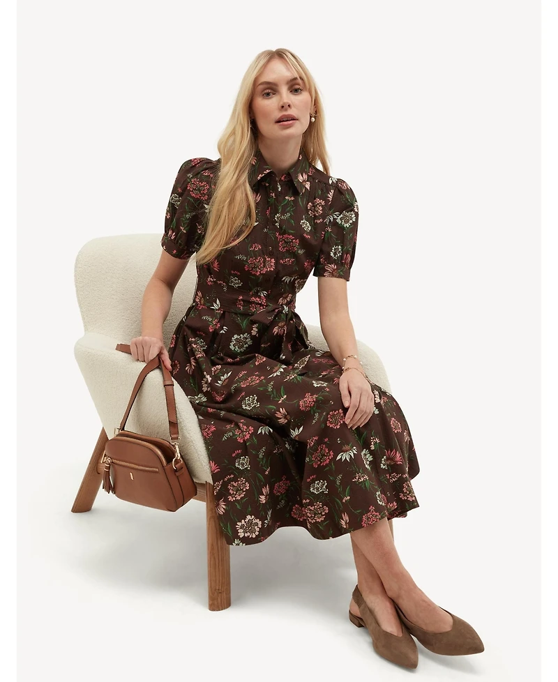 Hobbs London Women's Carly Fit Flare Midi Dress