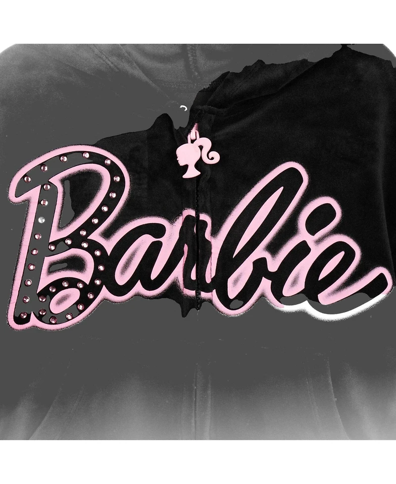 Barbie Girls Loungewear Velour Hoodie and Pants Set