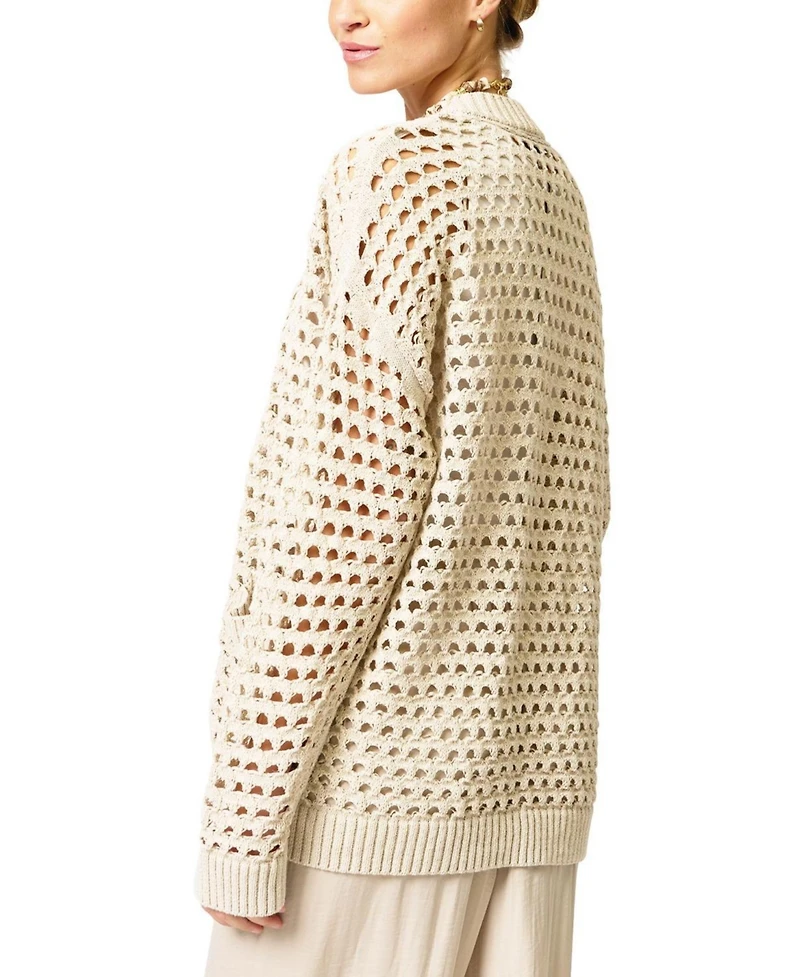 Central Park West Women's Iris Braided Trim Duster