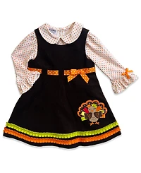 Blueberi Boulevard Baby Girls' Long-Sleeve Top and Jumper, 2-Piece Set