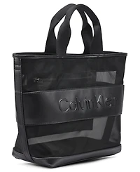 Calvin Klein Averil Mesh Zip-Top Large Crossbody Handbag