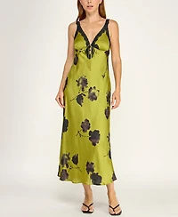 Row A Juniors' Sleeveless Lace V-Neck Dress