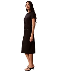 Calvin Klein Petite Belted Pencil Skirt