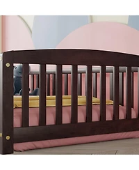 Rainsken Floor Bed with Rails, Montessori Bed, Central Entrance
