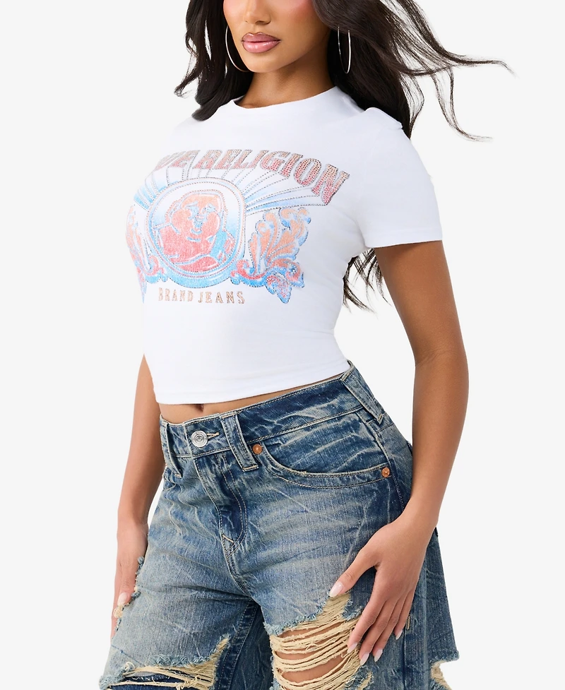 True Religion Women's Crystal Baby T-Shirt