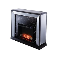 Augusta Home Trandling Mirrored Faux Marble Fireplace