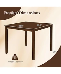 Slickblue Square Farmhouse Dining Table for 4 People, Kitchen and Dining Use