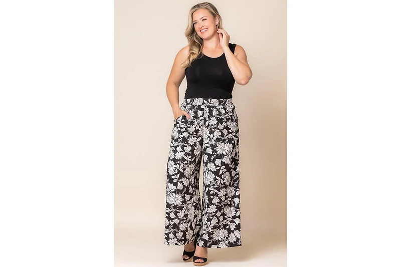 Kiyonna Plus Eva Wide Leg Palazzo Pants