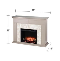 Augusta Home Torlington Marble Tiled Fireplace