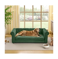 Zeny Elegant Rectangular Pet Bed for Big and Oversized Dogs, Durable Elevated Dog Sofa Bed, Comfortable Dog Sofa, Modern and Fashionable