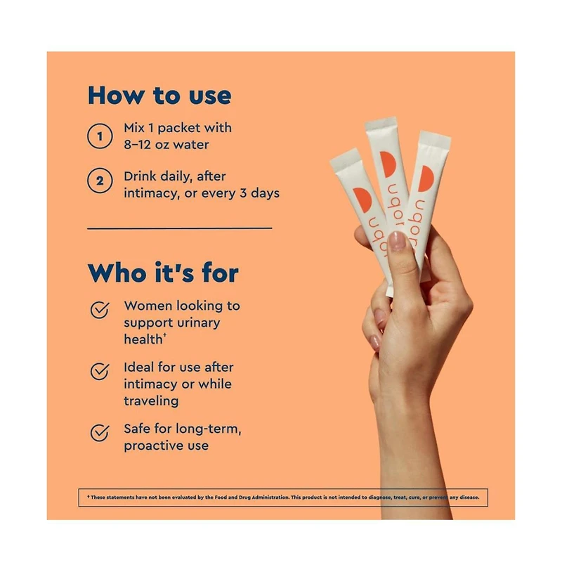 Uqora Flush - Urinary Tract with D-Mannose, Vitamin C, Vitamin B6, Potassium, Magnesium and Calcium - Gluten-Free
