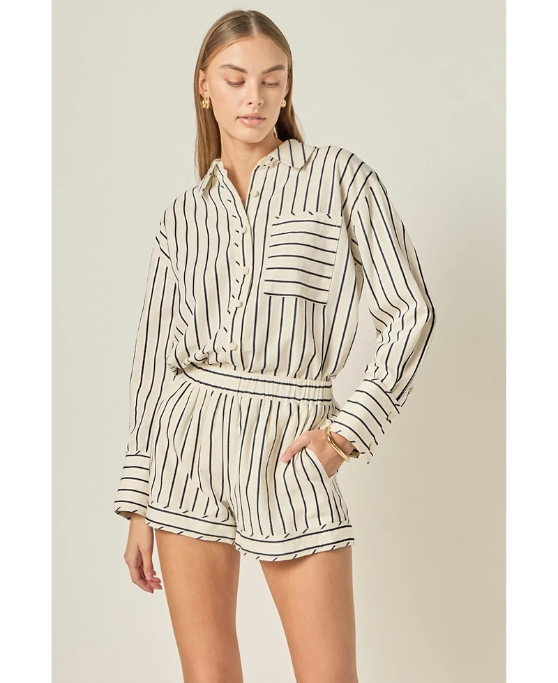English Factory Women's Striped Shirt