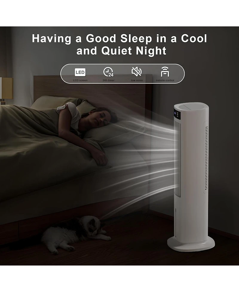 Cowsar 40" Evaporative Air Cooler with Remote and 24H Timer