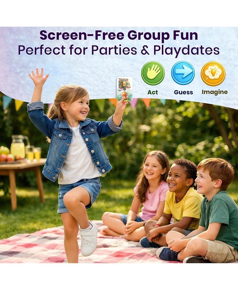 Quokka Active Movement Game for Kids Ages 4-8 – 100 Exercise Cards, Indoor and Outdoor Brain Break Games Home Classroom