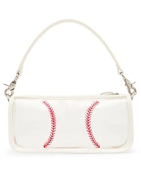 Betsey Johnson Stadium Baseball Stitch Small Shoulder Handbag