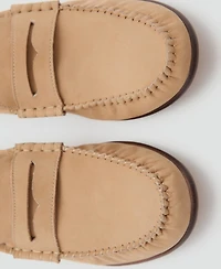Mango Women's Nubuck Leather Mask Moccasins