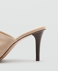 Mango Women's Suede Funnel-Heel Sandals