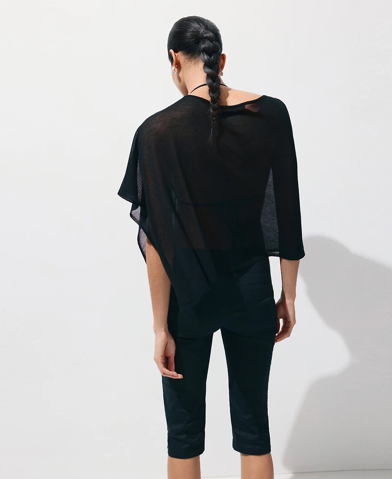 Mango Women's Asymmetrical Knitted Cape
