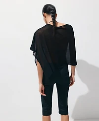 Mango Women's Asymmetrical Knitted Cape
