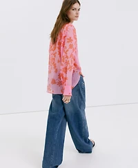 Mango Women's Floral-Printed Lyocell Shirt