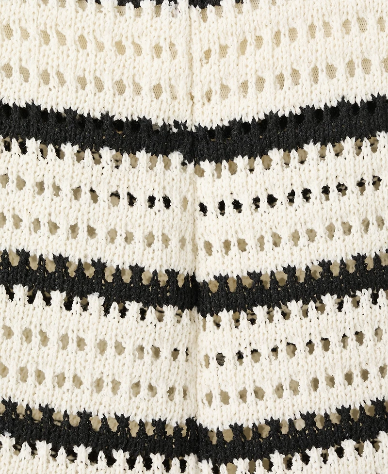 Mango Women's Striped Crochet Shorts